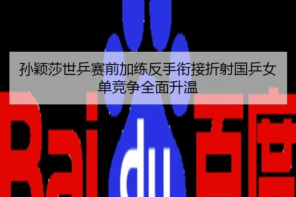 孙颖莎世乒赛前加练反手衔接折射国乒女单竞争全面升温